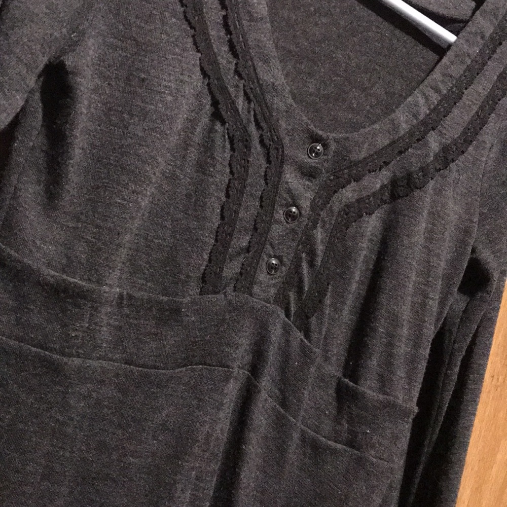 SOFT Romy Gray W/Lace & Buttons Lightweight - Picture 8 of 14